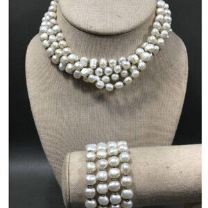 Fresh Water Sterling Silver Pearls set